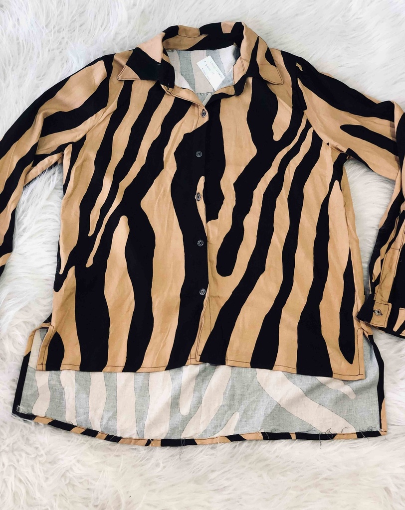Camisa Estampada Lino