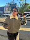 Campera paño cuello Teddy