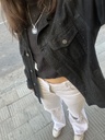 Chaqueta jean Black Strass